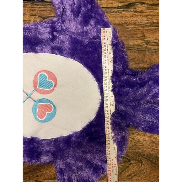 Care Bears Jumpsuit Child Small Purple Share Bear Costume Furry Flip Mitt Hooded - Picture 5 of 14